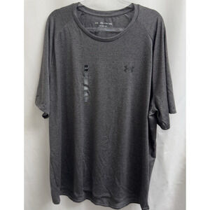 Under Armour Tech Tee Shirt Mens 2XL Gray Heather Short Sleeve Performance Wear